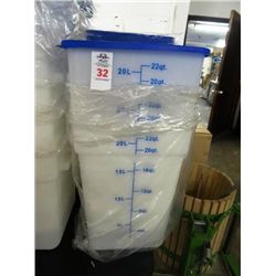 12 - 22 Qt. Cambro Storage w/Lid - 12 Times the Money