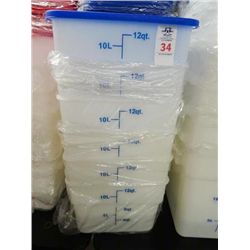 12 - 12 Qt. Cambro Storage w/Lid - 12 Times the Money