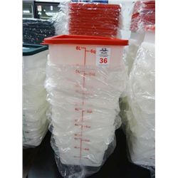 12 - 6 Qt. Cambro Storage w/Lid - 12 Times the Money