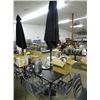 Image 1 : 6 Metal Patio Tables w/4 Chairs & Umbrella - 6 Times the Money