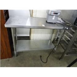 4' S/S Table w/Undershelf