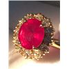 Image 1 : 14kt Gold Ruby and Diamond Ring