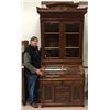 Image 1 : Phenomenal Victorian Walnut w/Burl Cylinder Roll Secretary Desk