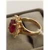 Image 2 : 14kt Gold Ruby and Diamond Ring