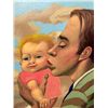 Image 2 : Father and Child Painting by Sante Graziani