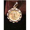 Image 1 : Gold Eagle Coin Pendant