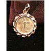 Image 2 : Gold Eagle Coin Pendant