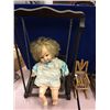 Image 2 : 2 Wooden Swings & Vintage Doll