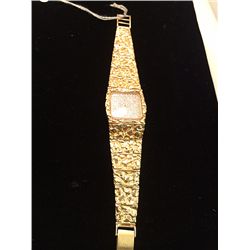 Estate 14kt Gold Man's Nugget Gold Watch