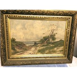 Antique Oil Painting with Gold Gilt Frame