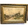 Image 1 : Antique Oil Painting with Gold Gilt Frame