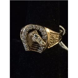Estate 18kt Gold Man's Horseshoe Ring