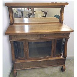 Estate Oak Curio Side Board
