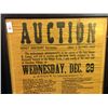 Image 2 : Framed Vintage Auction Newspaper Advertising