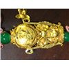 Image 4 : Estate 22kt Gold or better 3 Hanging Tassels with Emerald Beads on Top and Below
