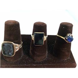 3 10kt Gold Estate Rings