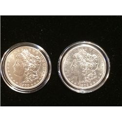 2 1900 Morgan Silver Dollars