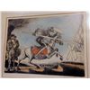 Image 1 : Don Quixote Hand Colored Etching