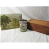 Image 1 : LOT 3 VINTAGE TINS AND WOODEN BOX