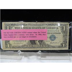 OLD SILVER CERTIFICATES DOLLAR BILL