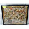 Image 1 : 17X21 FRAMED SPORTS MEMORABILIA PUZZLE
