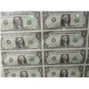 Image 2 : RARE 1985 UNCUT SHEET $1 DOLLAR BILLS