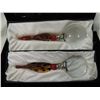 Image 1 : LOT 2 MURANO STYLE GLASS HANDLED MAGNIFYING GLASS