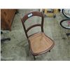 Image 1 : SINGLE BENTWOOD BENT WOOD MAPLE RUSH SEAT CHAIR