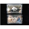 Image 4 : GERMAN SILVER BISON BAR 1 TROY OUNCE.