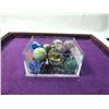 Image 2 : BOX LOT GLASS SHOOTER MARBLES SWIRL PATTERN