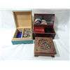Image 2 : LOT 10 JEWELRY MUSIC BOXES AND TRAYS