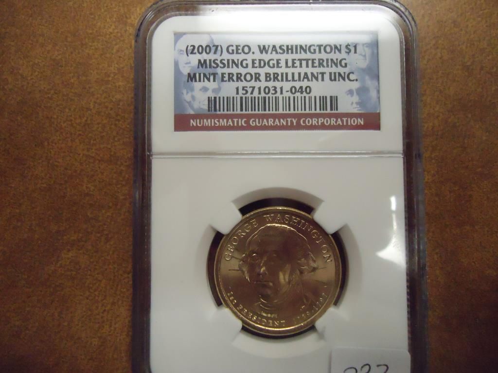ERROR 2007 WASHINGTON $ MISSING EDGE LETTERING