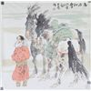 Image 1 : Chinese Watercolour Girl with Camel Liu Da Wei