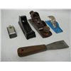 Image 1 : (4) Wood Planes: 2"x7", 1 5/8"x 5.5",  4.5"x1.5", and 1 1/4"x3.5", and 1 Putty Knife