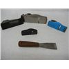 Image 3 : (4) Wood Planes: 2"x7", 1 5/8"x 5.5",  4.5"x1.5", and 1 1/4"x3.5", and 1 Putty Knife