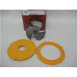 Raised Panel 3 Wings Cove Pattern Router Bit, 3 3/8" Cutting Diameter, 1/2" Shank, Part No. 6000E
