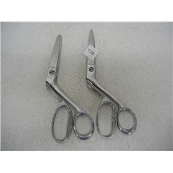 2 Pairs of Metal Scissors, made in Italy