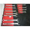 Image 2 : Set of Craftsman Metric Open and Boxed End Wrenches, 8mm-19mm