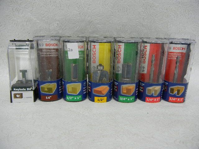 6 Bosch Router Bits And 1 Wood River Keyhole Bit 1 4 Shank 14