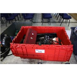 RED BIN OF VARIOUS TOOLS