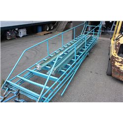 16' MOBILE WAREHOUSE STAIR AND BLUE METAL RACKING