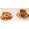 Royal Worcester cabinet cup and saucer with still-life decoration of fruit, signed H. Everett and...