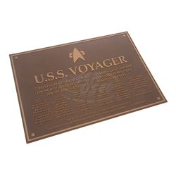 Star Trek: Voyager (TV) - U.S.S. Voyager Dedication Plaque