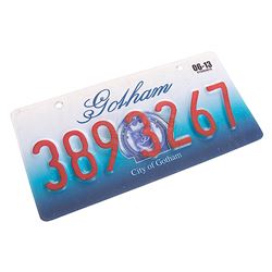 Dark Knight Rises, The - Gotham City License Plate