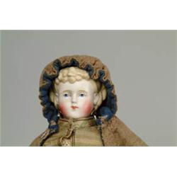 13" PARIAN WITH FANCY HAIRDO AND RIBBONS.