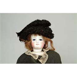 17" FRENCH FASHION BISQUE SOCKET HEAD DOLL.