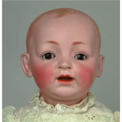 17" KESTNER BISQUE SOCKET HEAD BABY DOLL.