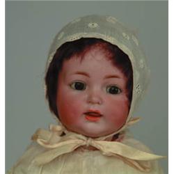 11-1/2" K * R/S&H BISQUE SOCKET HEAD BABY DOLL.