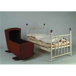 LOT OF DOLL BED AND CRADLE.