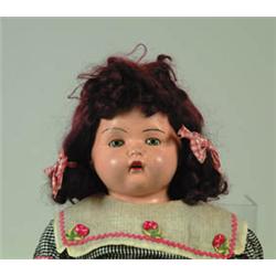 30" COMPOSITION PHONOGRAPH DOLL.